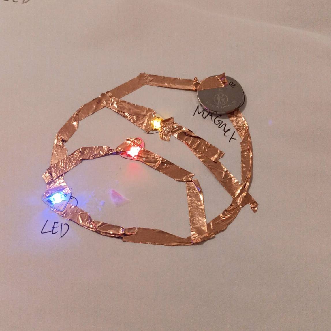 A close up of the 3 circle circuit!