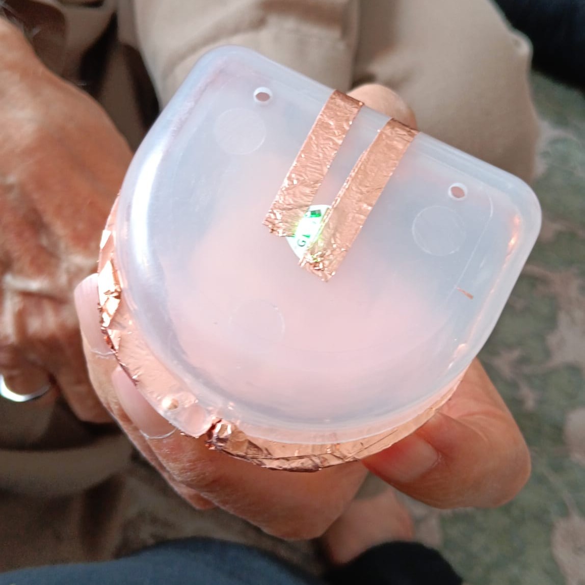 Me opening my reatiner case causing the light to turn off My grandpa is holding it for me as I demonstrate.<a href='https://youtube.com/shorts/Ff9MJ7mz5sU?feature=share' target='_blank'><p>Project Video Link</p></a>