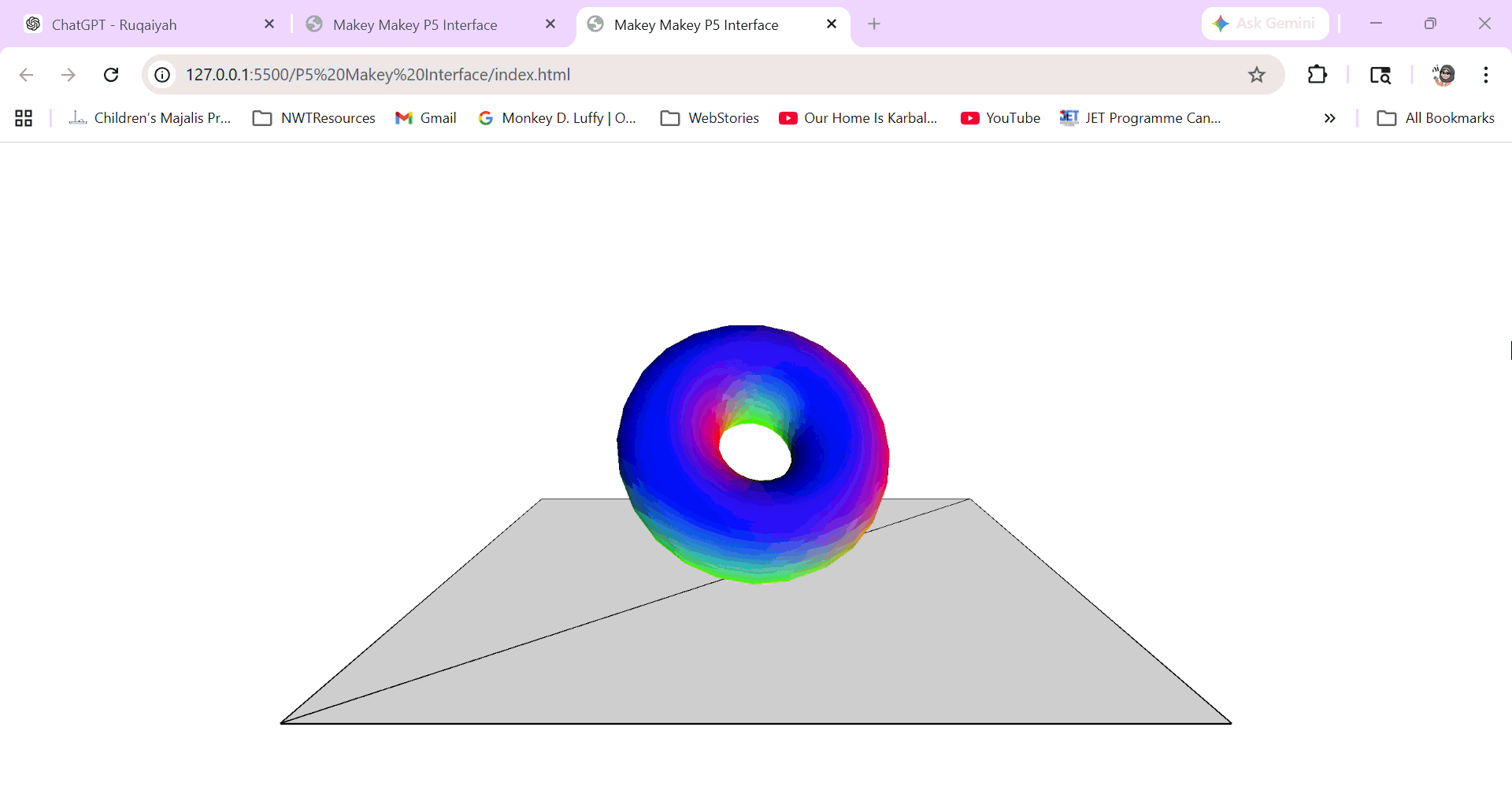 Playing around with the distance of the 3D object.