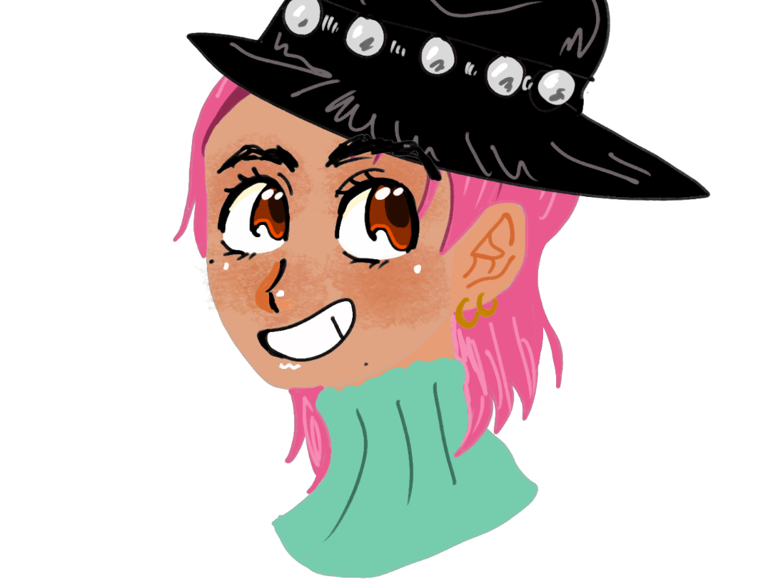 Here is my self portrait, I was using the facemesh and trying to replicate the original image! 