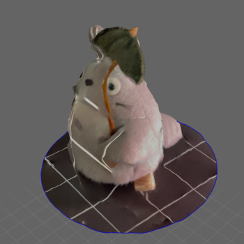 The side of my Totoro plushie keychain.