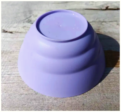 Back of purple bowl.