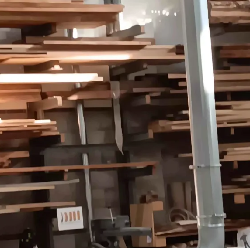 Mutiple pieces of wood, some are more dense than others. Some are smooth while others are more grainy.